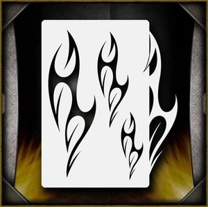 Plantilla de plantilla de aerógrafo Tribal Flames 1 Airsick - Imagen 1 de 1