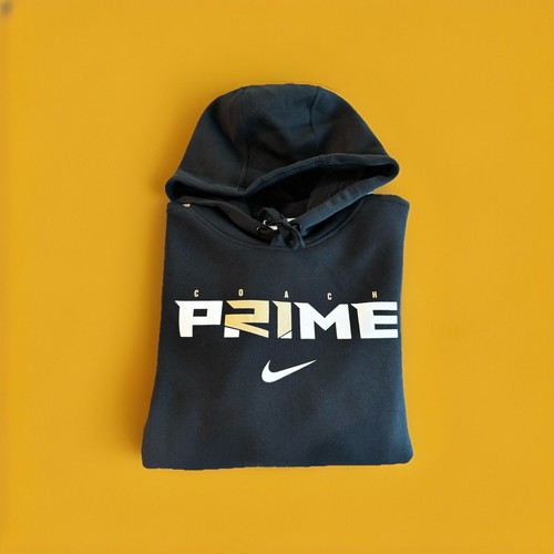 Felpa con cappuccio Nike Colorado Buffaloes Coach Prime Deion Sanders uomo piccola nuova con etichetta