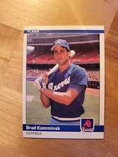 1984 Fleer Update Brad Komminsk Rookie Card No. U-63