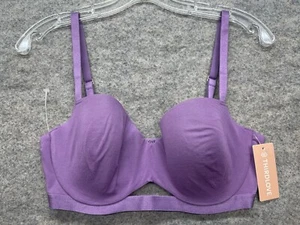 ThirdLove 24/7 Baumwolle T-Shirt BH gefüttert Bügel Lila 34D Third Love Neu mit Etikett - Bild 1 von 7