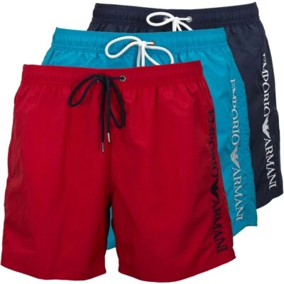 Emporio Armani Badeshorts Badehosen Innenslip Logostickerei Taschen Farbwahl - Bild 1 von 4