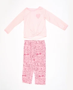Carter's Kleinkind Mädchen Herz gestreift Pyjama Set rosa Größe 5T - Bild 1 von 1