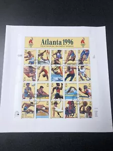 US 3068 Atlanta Olympics Sheet of 20 First Day Of Issue On Big Envelope - Picture 1 of 4