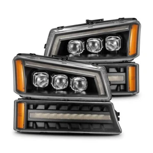 AlphaRex For 2003-2006 Chevrolet Silverado Projector Headlights with LED Bumper - Foto 1 di 17