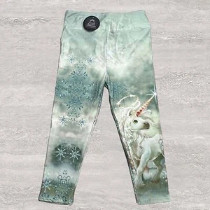 Sparkling Unicorn Capri Leggings Tween Kids - Picture 1 of 9