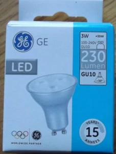 GE LED3 GU10 Colour 827 3W  Lamps  Ref 84602 (Box of 8) - Picture 1 of 7