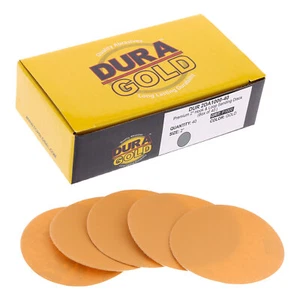 1000 discos de lijado de gancho y bucle dorado de 2" lijadoras DA - Caja de 40 papeles de lija - Imagen 1 de 5