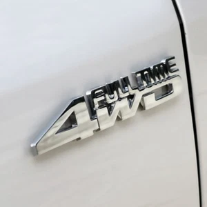 4WD Full Time 3D Metall Auto Emblem Allradantrieb Car Aufkleber Silber Tuning - Bild 1 von 4