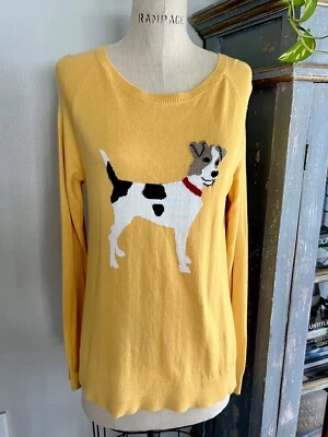 Suéter St. John’s Bay Jack Russell Terrier calêndula cachorro preppy médio - Imagem 1 de 4