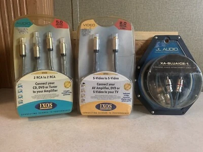 Cable S-Video IXOS, JL AUDIO Conectores XFA02, XFV01, XA-BLUAIC2-1 LOTE DE 3 Foto 1 de 4