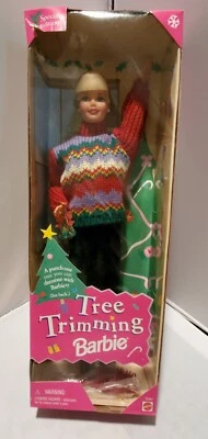 1998 Tree Trimming Barbie Special Edition Holiday Christmas NRFB. - Image 1 of 4