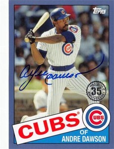 Andre Dawson signed baseball card Chicago Cubs 2020 Topps #85TB12 1985 Turn Back