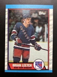 1989-90 Topps Hockey Brian Leetch RC #136 NEW YORK RANGERS - Picture 1 of 2