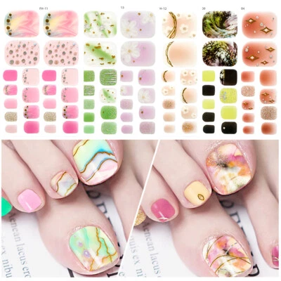 NS21 Toe Nail Women Decal Self-stick Stickers Summer Nail Girl Wraps Art Fashion - Image 1 of 4