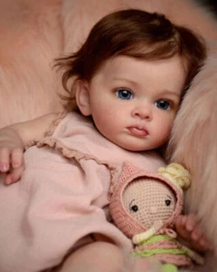 22'' Silicone Reborn Baby Doll Full Body Soft Vinyl Realistic Newborn Girl Dolls - Picture 1 of 6