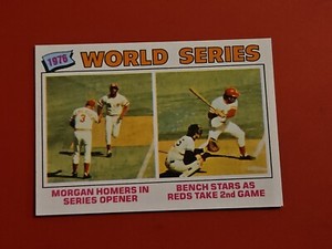 ⚾️ 1977 Topps #411 1976 World Series Johnny Bench Joe Morgan Cincinnati Reds 