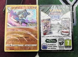 Pokemon SEALED Lucario SWSH186 Brilliant Stars Prerelease Promo Pack!! - Picture 1 of 1