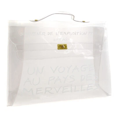 Hermes Vinyl Kelly Beach Handbag SOUVENIR DE L'EXPOSITION 1997 NR14039k - Image 1 of 4