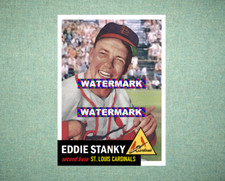 Eddie Stanky St Louis Cardinals 1953 Style Custom Baseball Art Card