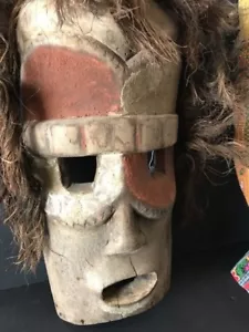 Old Batak Northern Sumatra Carved Wooden Mask, wonderful aged Patina... - Picture 1 of 6