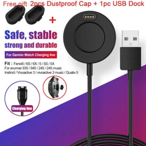 Cable de carga cargador USB núcleo para Garmin Fenix 5 6 5s 6s Pro Venu Vivoactive 3 - Imagen 1 de 12