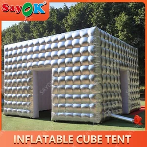 8FT/13FT Silver Commercial Inflatable Cube Tent for Party Events Outsides Giant - Picture 1 of 14