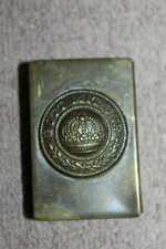 Original WW1 German Army Soldier's Brass Gott Mit Uns Match Safe w/Langres Crest