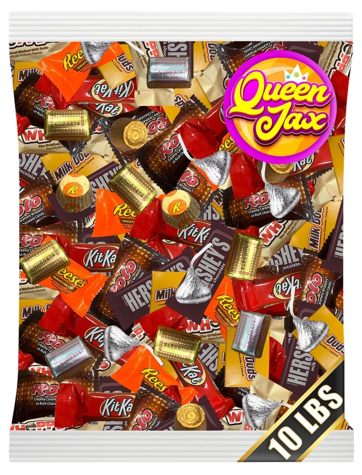 10 LB Chocolate Candy Assortment Bulk Variety Pack Individually Wrapped   - Image 1 of 1