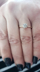 14Kt Gold 0.70 Ct Lab Created Diamond Ring - Picture 1 of 3