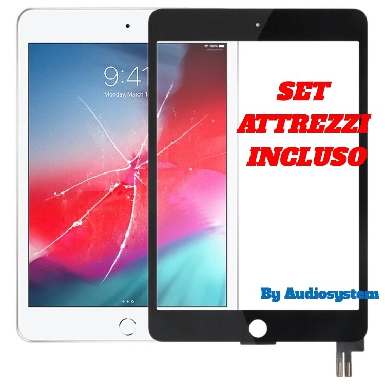 VETRO+ TOUCH SCREEN APPLE IPAD MINI 5 A12124 A2126 A2133 NERO x DISPLAY +TOOLS - Bild 1 von 1