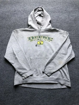 John Deere Hoodie Sweatshirt Mens Large Gray Deere Season Graphic Pullover - Image 1 of 4