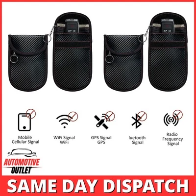 4x BLOQUEADOR DE SEÑAL BLOQUEO RFID BOLSA FARADAY FUNDA PARA LLAVES DE ASIENTO LLAVEROS SIN LLAVE