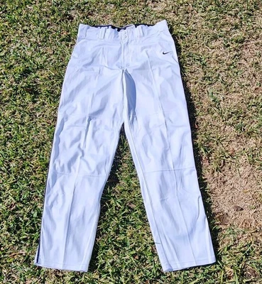 Pantalones de béisbol Nike Swingman Dry Fit XL blancos con ribete negro  Foto 1 de 4