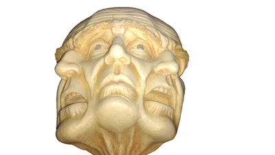 Diseño Toscano Pesadilla Hombre Gritando Decoración de Pared Arte Halloween Resina Mental Foto 1 de 4