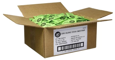 , Zero Calorie Stevia with Erythritol Sweetener Powder Packet, 1000 Count, 2.2 P - Image 1 of 4