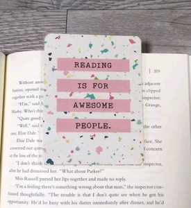 Photoplay Book Club Paper - Laminated Bookmark - Reading is for Awesome People - Picture 1 of 3