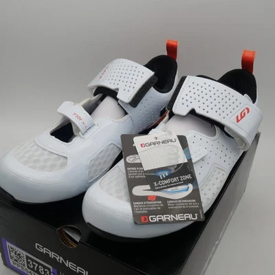 NUEVO Louis Garneau Para hombres Tri X-Lite III Zapatos de Bicicleta de Carretera Talla 46.5 Blanco Naranja Foto 1 de 4