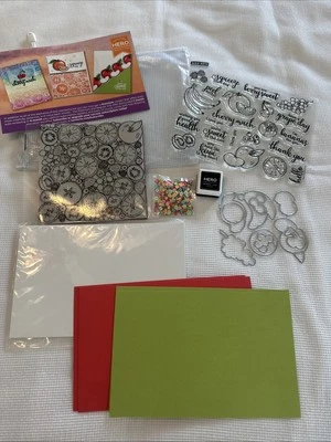 Hero Arts MARCH 2023 PREMIUM My Monthly Kit Stamps Dies Inks FRUIT Veggies - Image 1 of 4