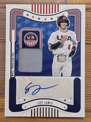 Coy James 2024 Panini Stars & Stripes Team USA Auto Relic Autograph - Image 1 of 3