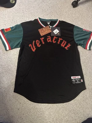 Camiseta deportiva de béisbol de la Liga Negra de Anillos y Coronas Veracruz Azules NL nueva XL NUEVA CON ETIQUETAS Foto 1 de 4