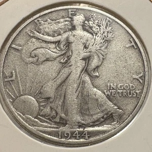 Better 1944-S US Walking Liberty 90% Silber Half Dollar Münze - Bild 1 von 7