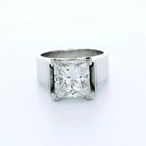 Platin Solitär Verlobungsring 3,95 Karat Princess Lab-Grown Diamant G VS2 - Bild 1 von 5