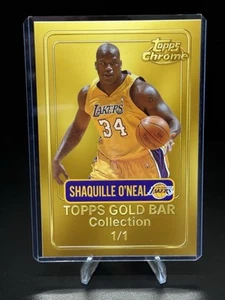 Shaquille Oneal 4x6 Photo LA Lakers-Gold bar collection +top loader/stand - Picture 1 of 5