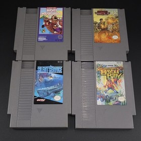 4 NES Cartridges Mickey Mousecapade Operation Wolf Silent Service Bayou Billy