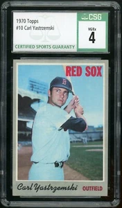 CARL YASTRZEMSKI 1970 Topps #10 Boston Red Sox Hall of Fame HOF CSG 4 VG/EX - Picture 1 of 2