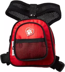 Sarah Tom ClassyRuff Dog Pack & Harness Backpack Red Size XS 13" Neck 14" Girth - Picture 1 of 2