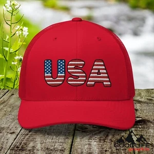 USA 4th of July American Flag Trucker Hat for Men Women - Picture 1 of 32