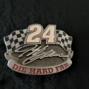 Jeff Gordon Belt Buckle 1997 J G Motorsports NASCAR Fine Pewter Die Hard Fan - Picture 1 of 4
