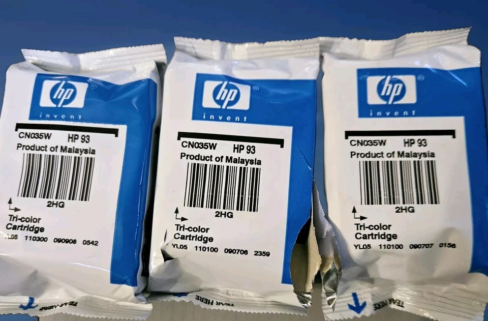 HP 93 Tri Color Ink Cartridge 3 Pack Ink CN035W - Image 1 of 1