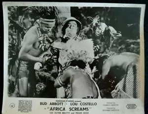 ABBOTT & COSTELLO "AFRICA SCREAMS" 1949, LOBBY CARD - B&W - RARE! - Picture 1 of 1